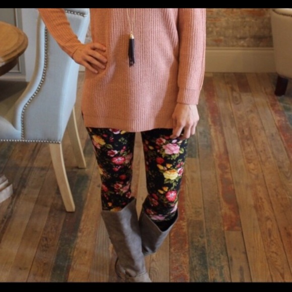 REDUCED! Multicolor Soft Brushed Leggings OS(2-12) - Picture 2 of 7